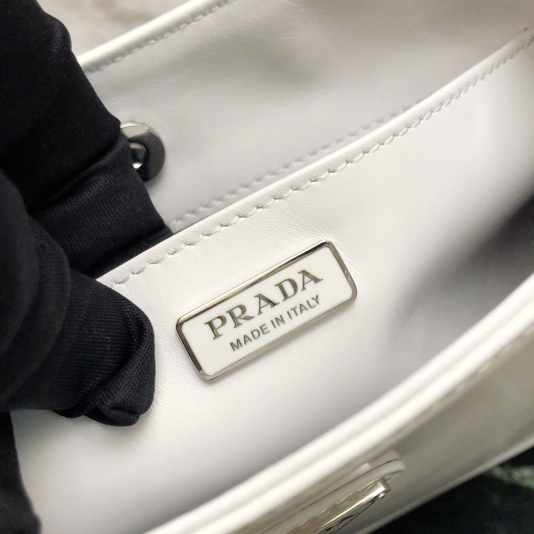 Prada Leather Hobo Shoulder Bag