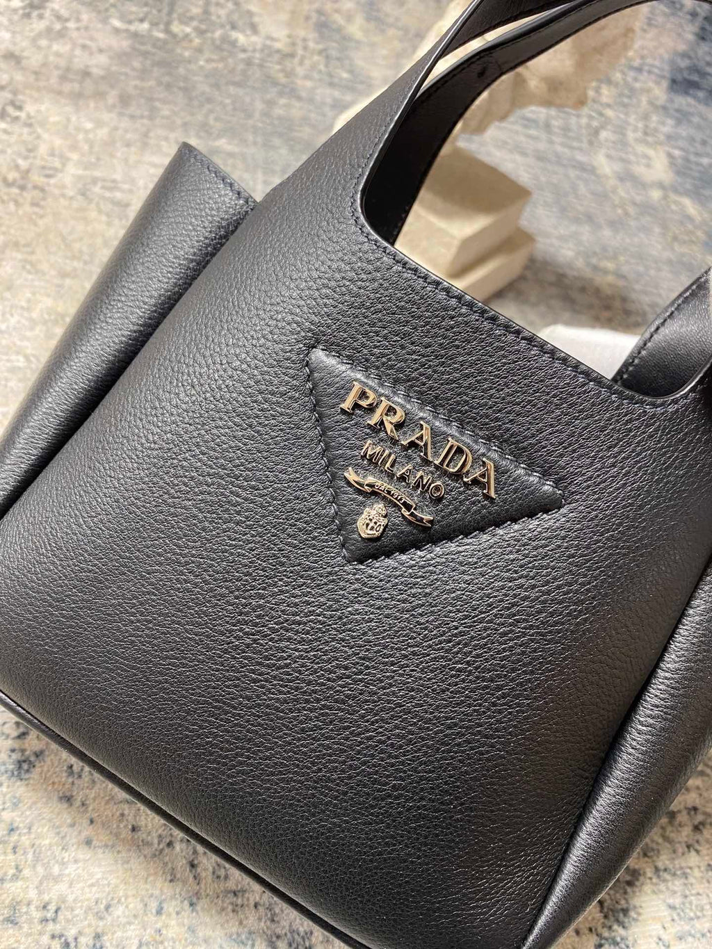 Prada Mini Leather Tote Bag