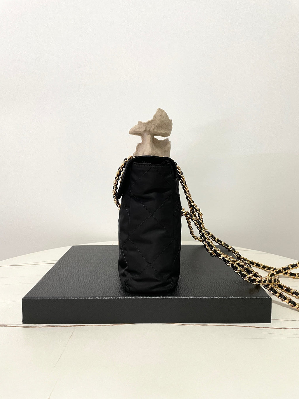 Prada Vintage Quilted Chain Hobo Bag