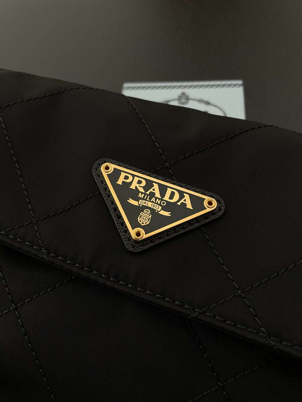 Prada Vintage Quilted Chain Hobo Bag