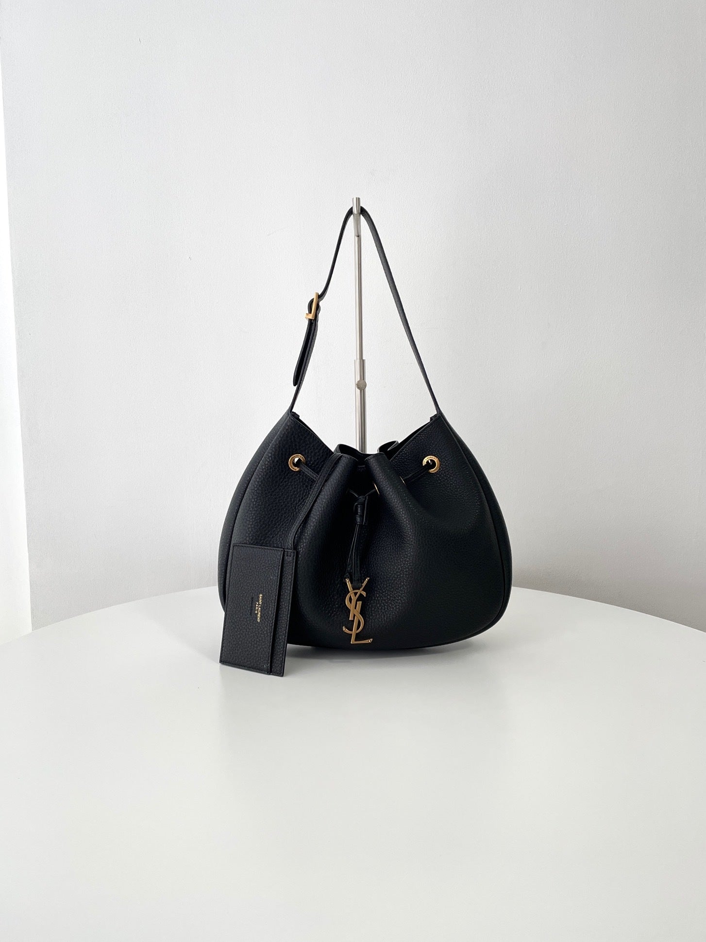YSL Yves Saint Laurent Paris VII Drawstring Bag