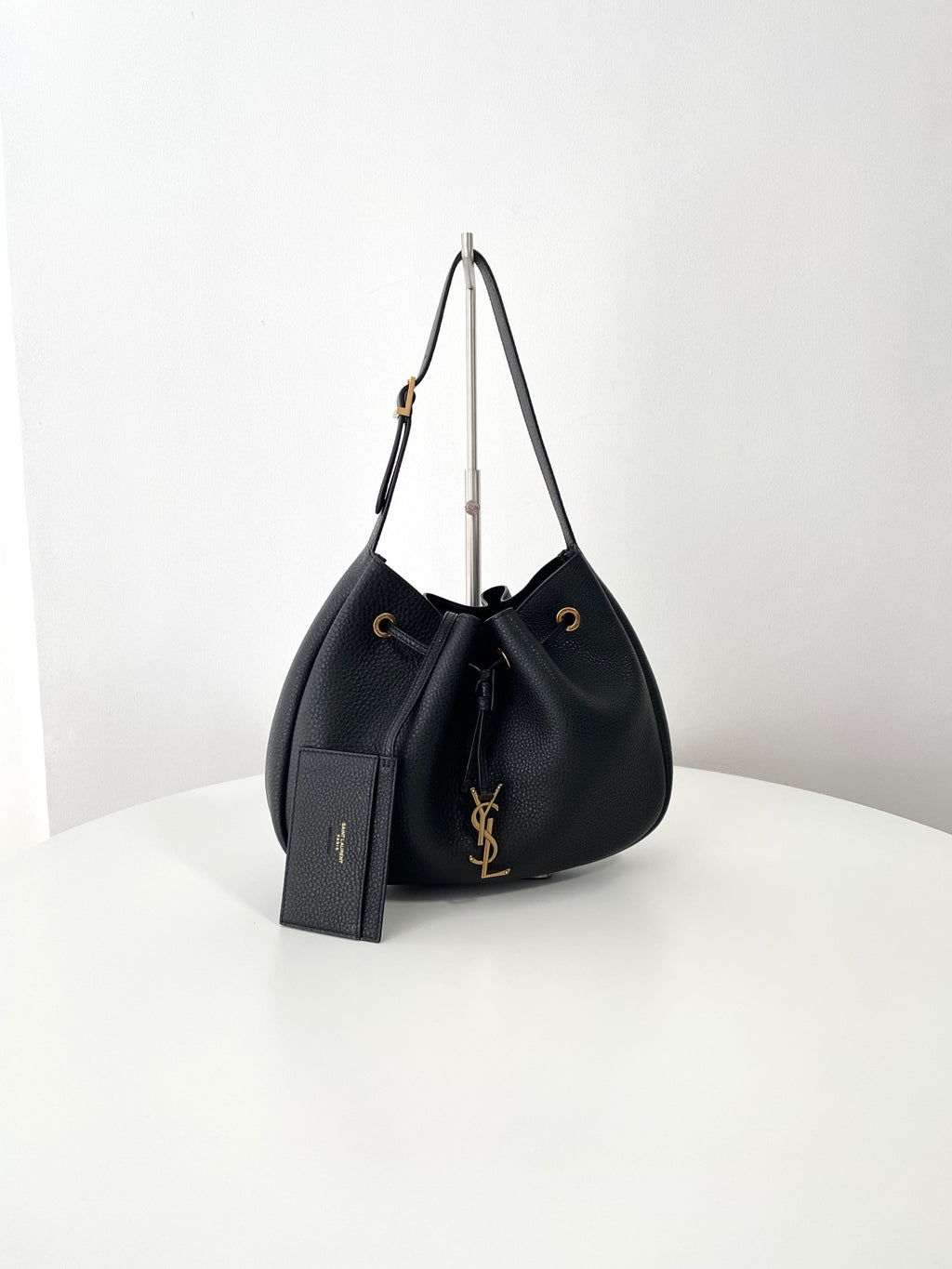 YSL Yves Saint Laurent Paris VII Drawstring Bag