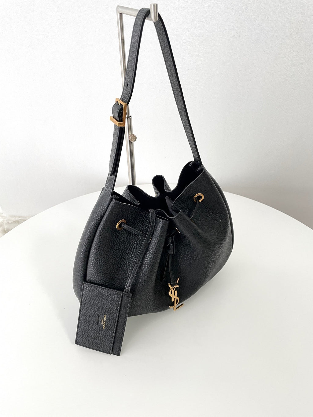 YSL Yves Saint Laurent Paris VII Drawstring Bag