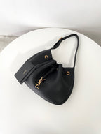 YSL Yves Saint Laurent Paris VII Drawstring Bag