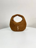 YSL Yves Saint Laurent Icarino Quilted Suede Bag
