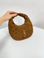 YSL Yves Saint Laurent Icarino Quilted Suede Bag