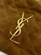 YSL Yves Saint Laurent Icarino Quilted Suede Bag