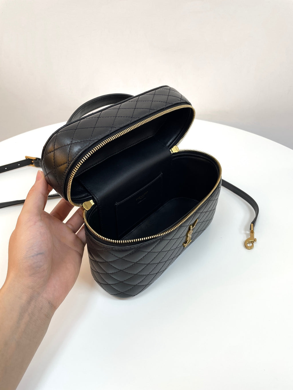 YSL Yves Saint Laurent GABY Large Zip Vanity Bag