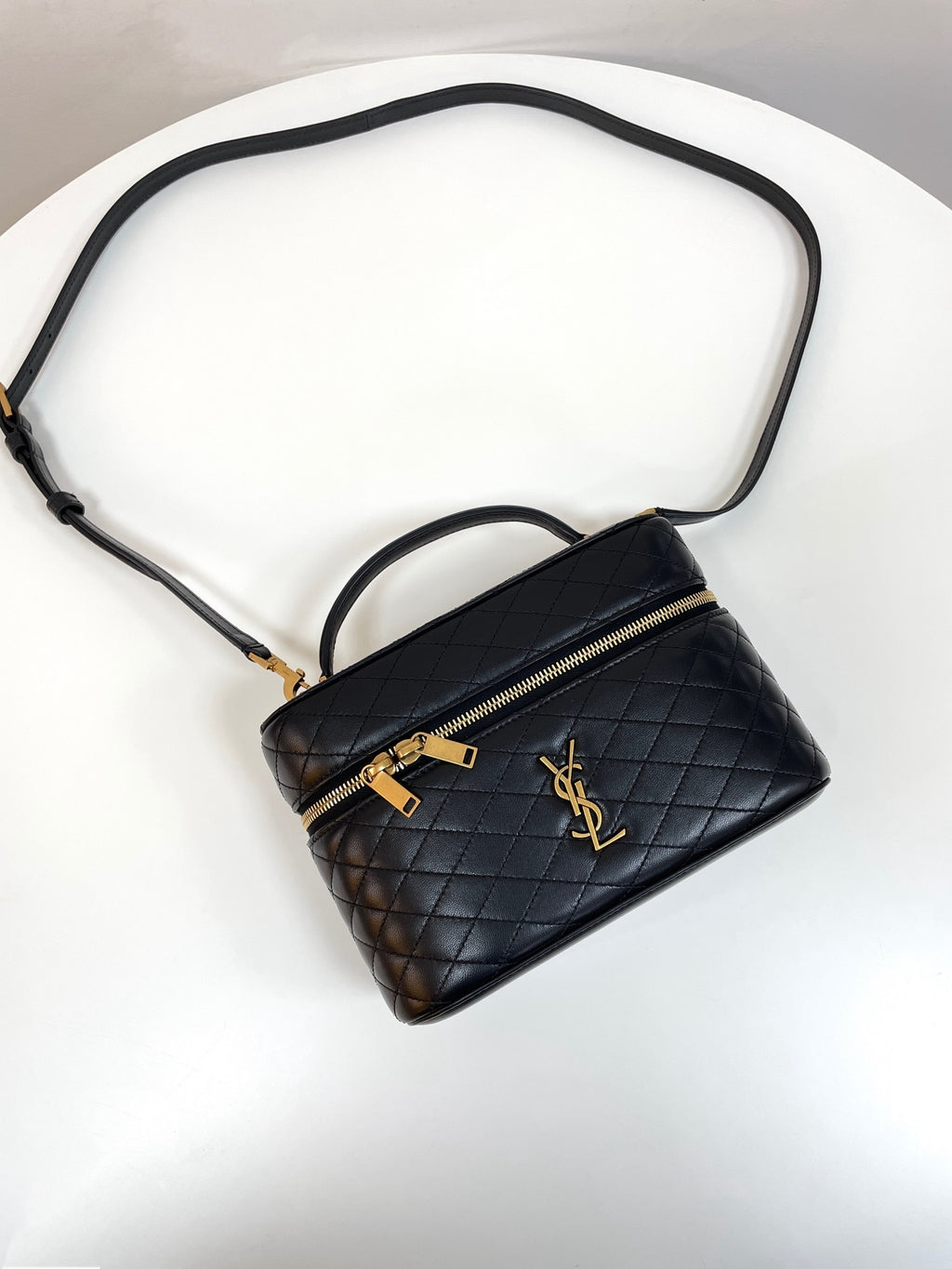YSL Yves Saint Laurent GABY Large Zip Vanity Bag