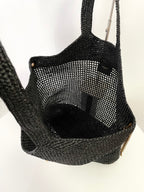 YSL Yves Saint Laurent ICARE Raffia Tote Bag