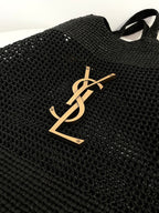 YSL Yves Saint Laurent ICARE Raffia Tote Bag