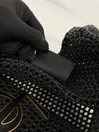 YSL Yves Saint Laurent ICARE Raffia Tote Bag
