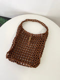 YSL Yves Saint Laurent Wood Bead Shoulder Bag