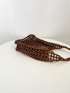 YSL Yves Saint Laurent Wood Bead Shoulder Bag