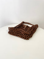 YSL Yves Saint Laurent Wood Bead Shoulder Bag