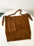 YSL Yves Saint Laurent Suede Large Shoulder Bag