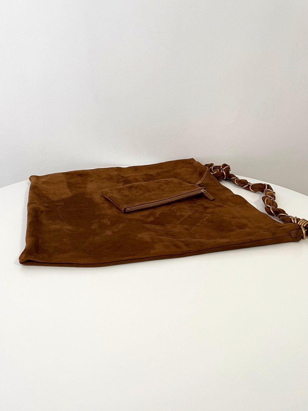 YSL Yves Saint Laurent Suede Large Shoulder Bag