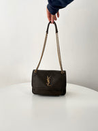 YSL Yves Saint Laurent NIKI Shoulder Bag Elephant Grain