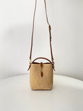 YSL Yves Saint Laurent LE 37 Raffia Bucket Bag Mini