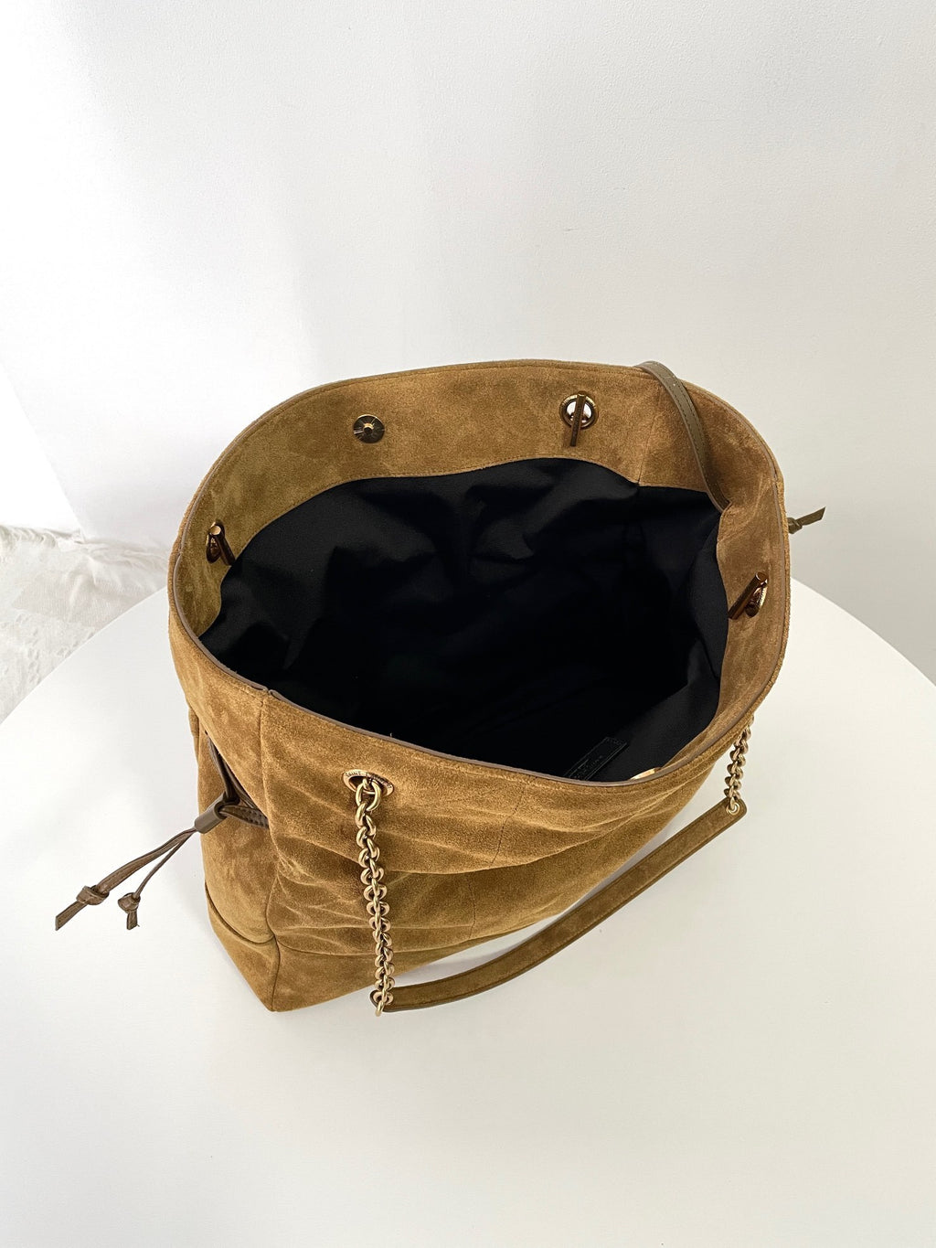 YSL Yves Saint Laurent Jamie 4.3 Pochon Shoulder Bag Suede