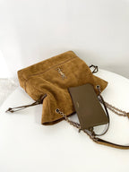 YSL Yves Saint Laurent Jamie 4.3 Pochon Shoulder Bag Suede