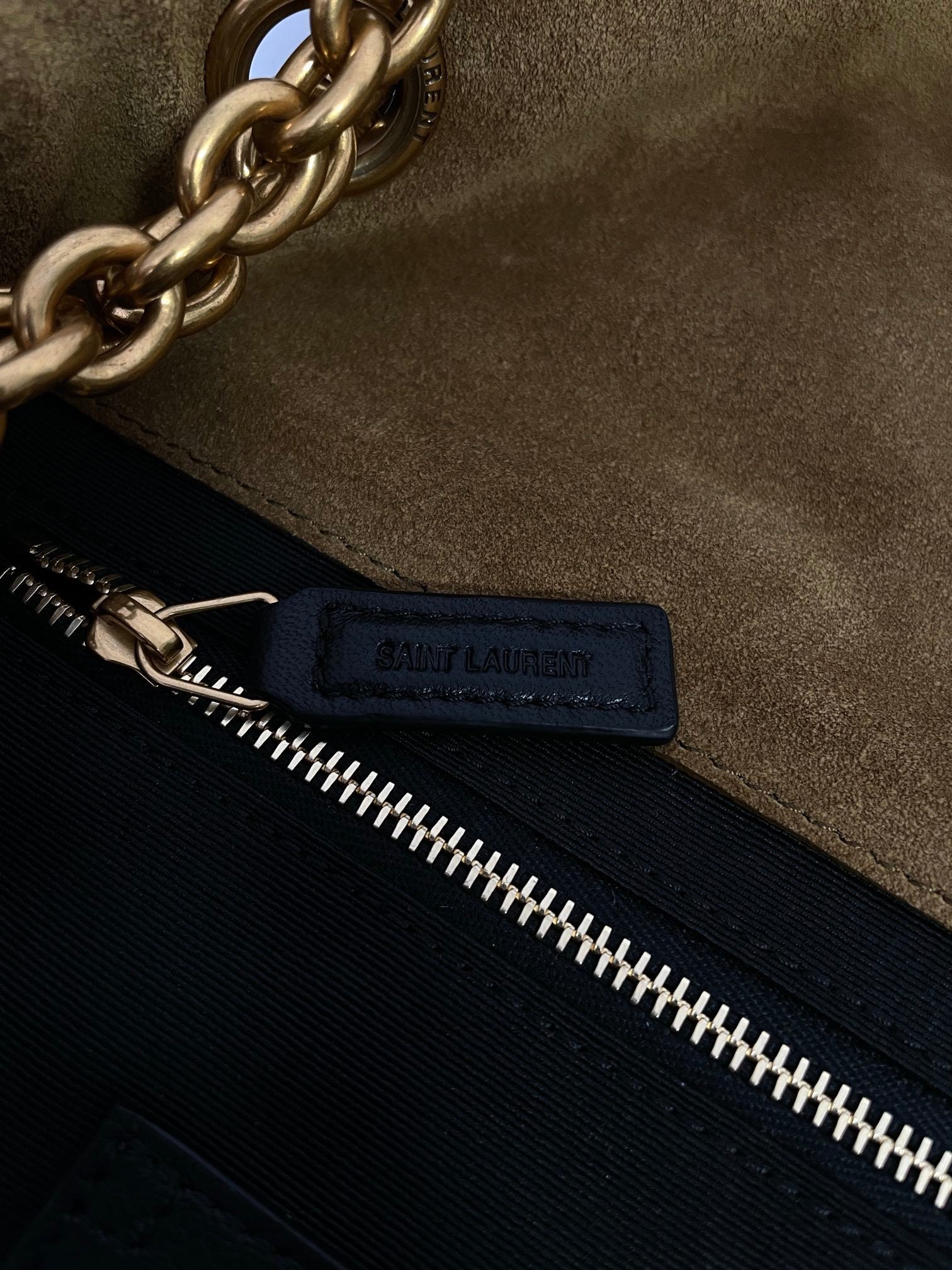 YSL Yves Saint Laurent JAMIE 4.3 Flap Shoulder Bag Suede