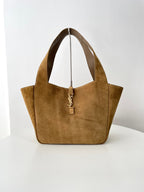 YSL Yves Saint Laurent BEA Tote Bag Suede