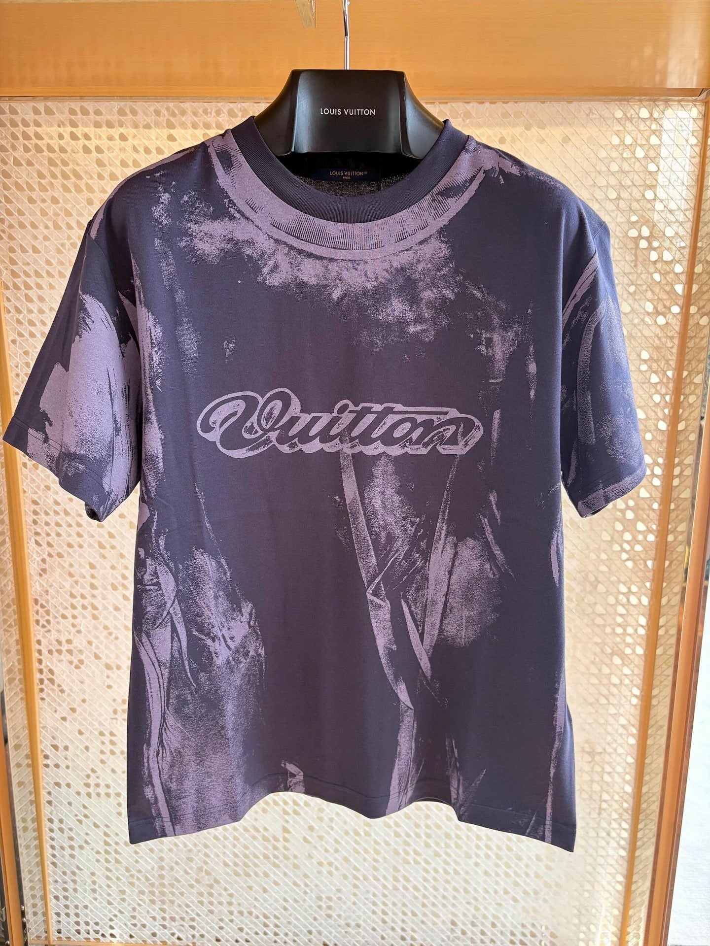 Louis Vuitton 26SS Overlapping Print Crew Neck Illusion Print Short-Sleeve T-Shirt