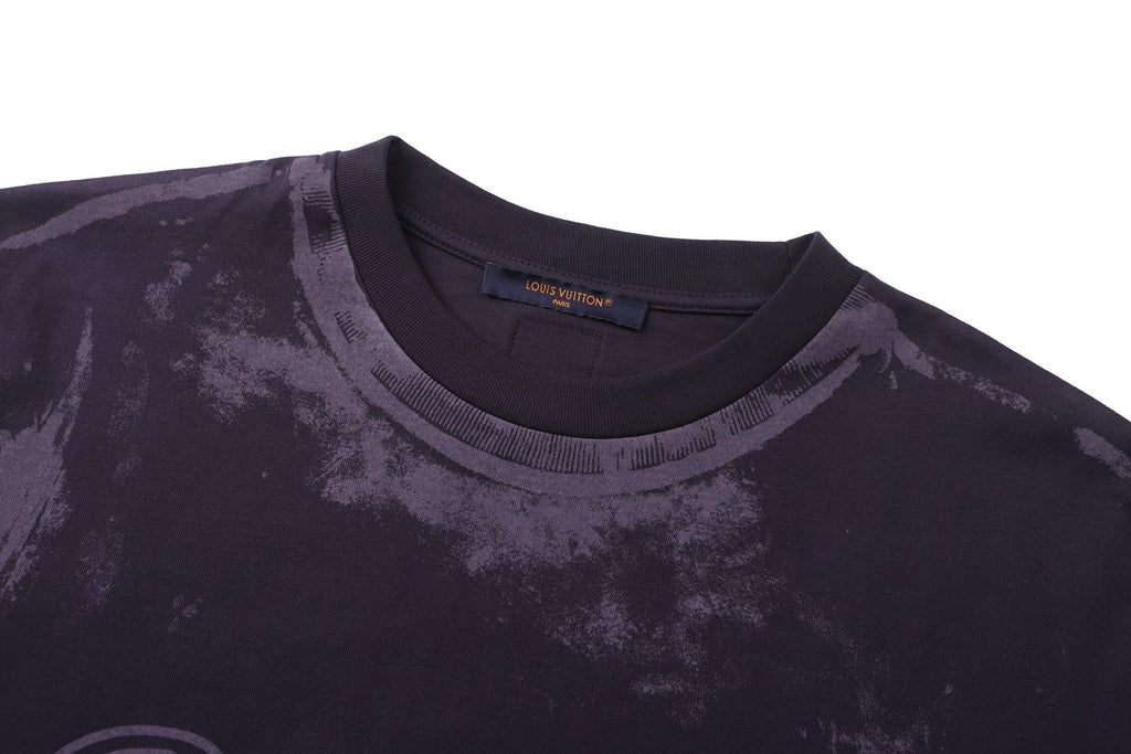 Louis Vuitton 26SS Overlapping Print Crew Neck Illusion Print Short-Sleeve T-Shirt