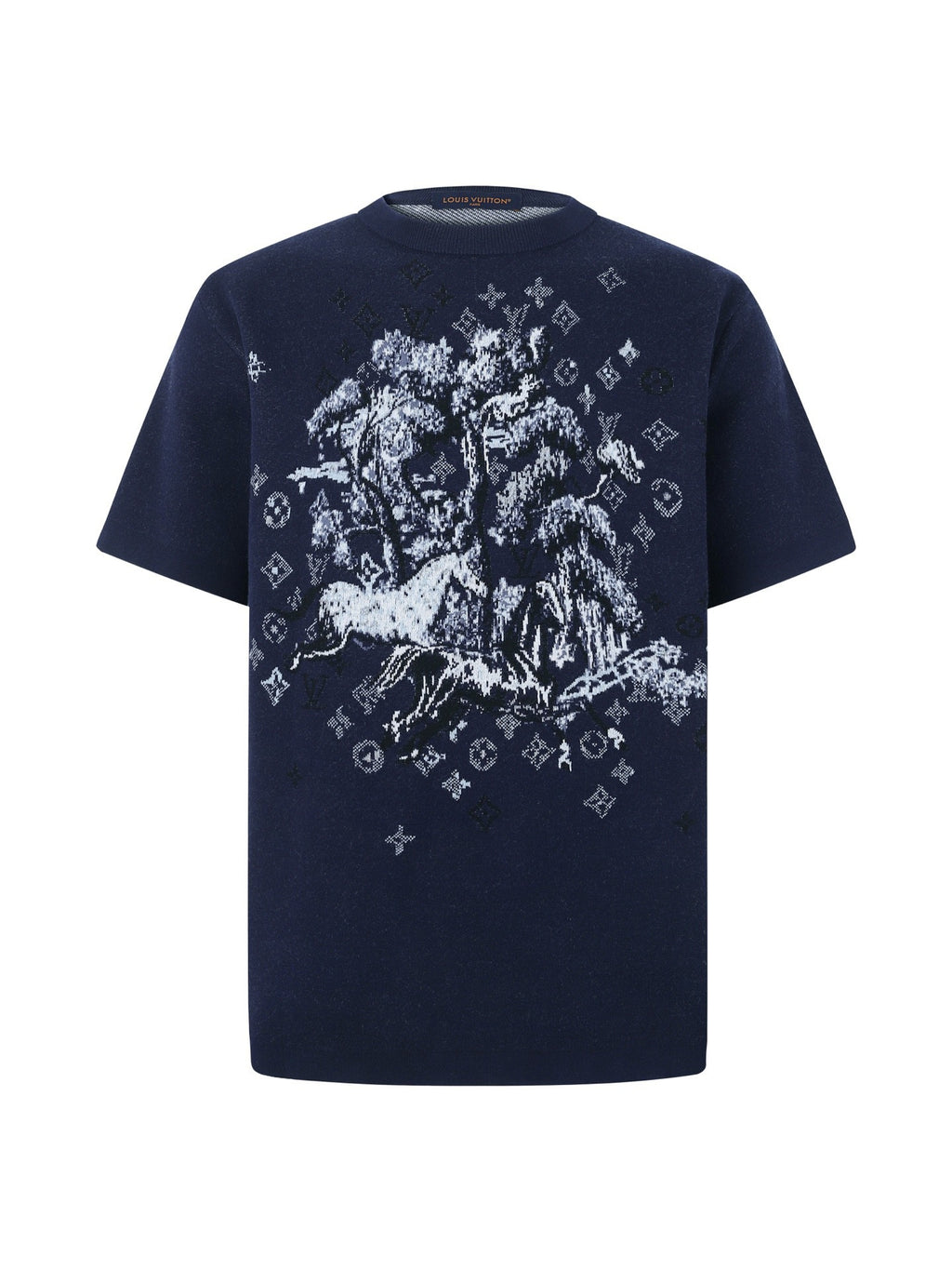 Louis Vuitton 26SS Wool Jacquard Pattern Crew Neck Short-Sleeve T-Shirt