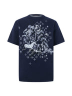 Louis Vuitton 26SS Wool Jacquard Pattern Crew Neck Short-Sleeve T-Shirt