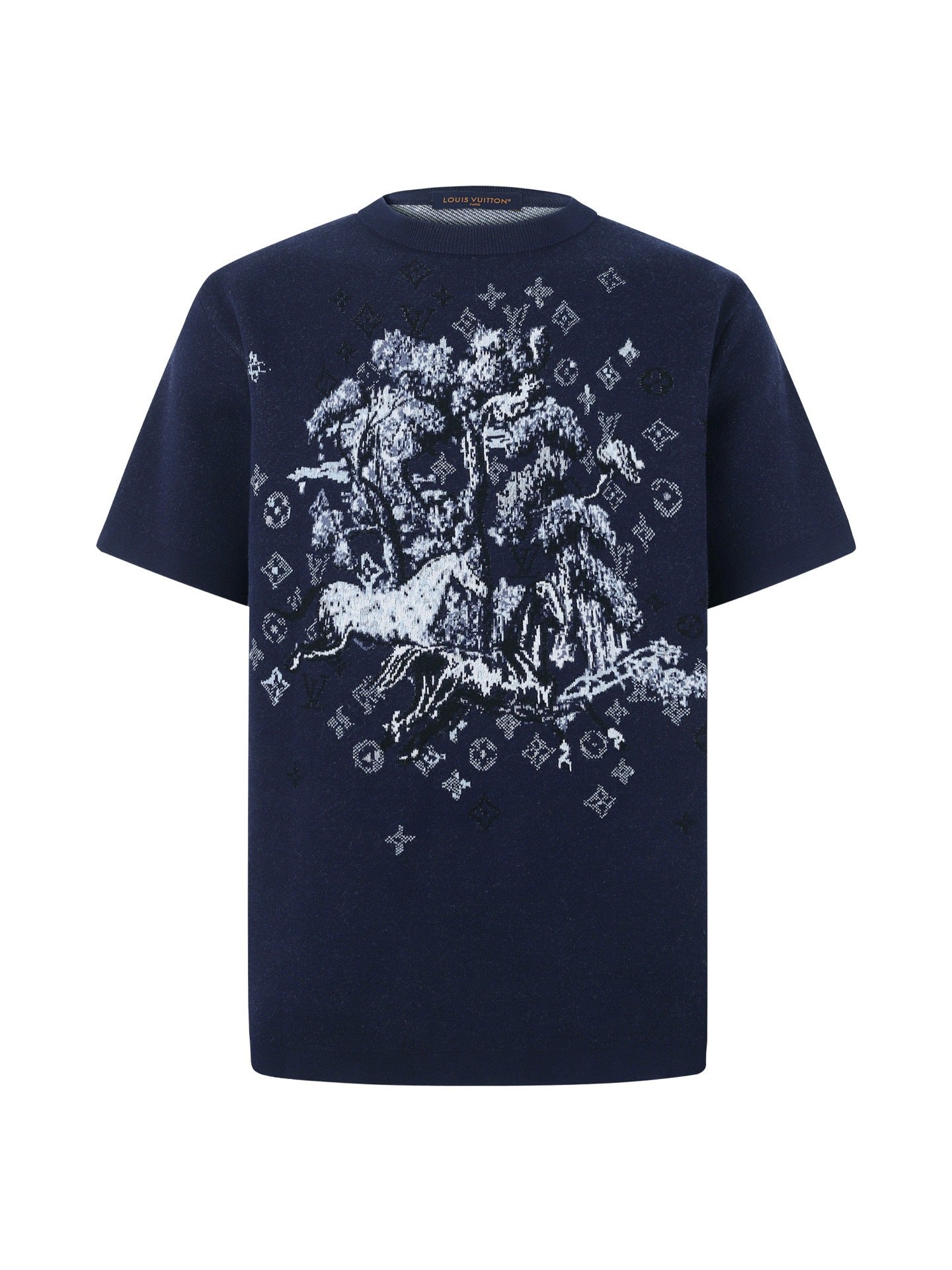 Louis Vuitton 26SS Wool Jacquard Pattern Crew Neck Short-Sleeve T-Shirt