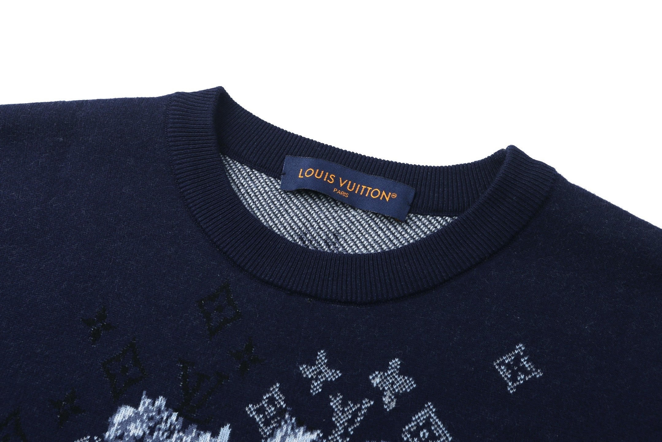 Louis Vuitton 26SS Wool Jacquard Pattern Crew Neck Short-Sleeve T-Shirt