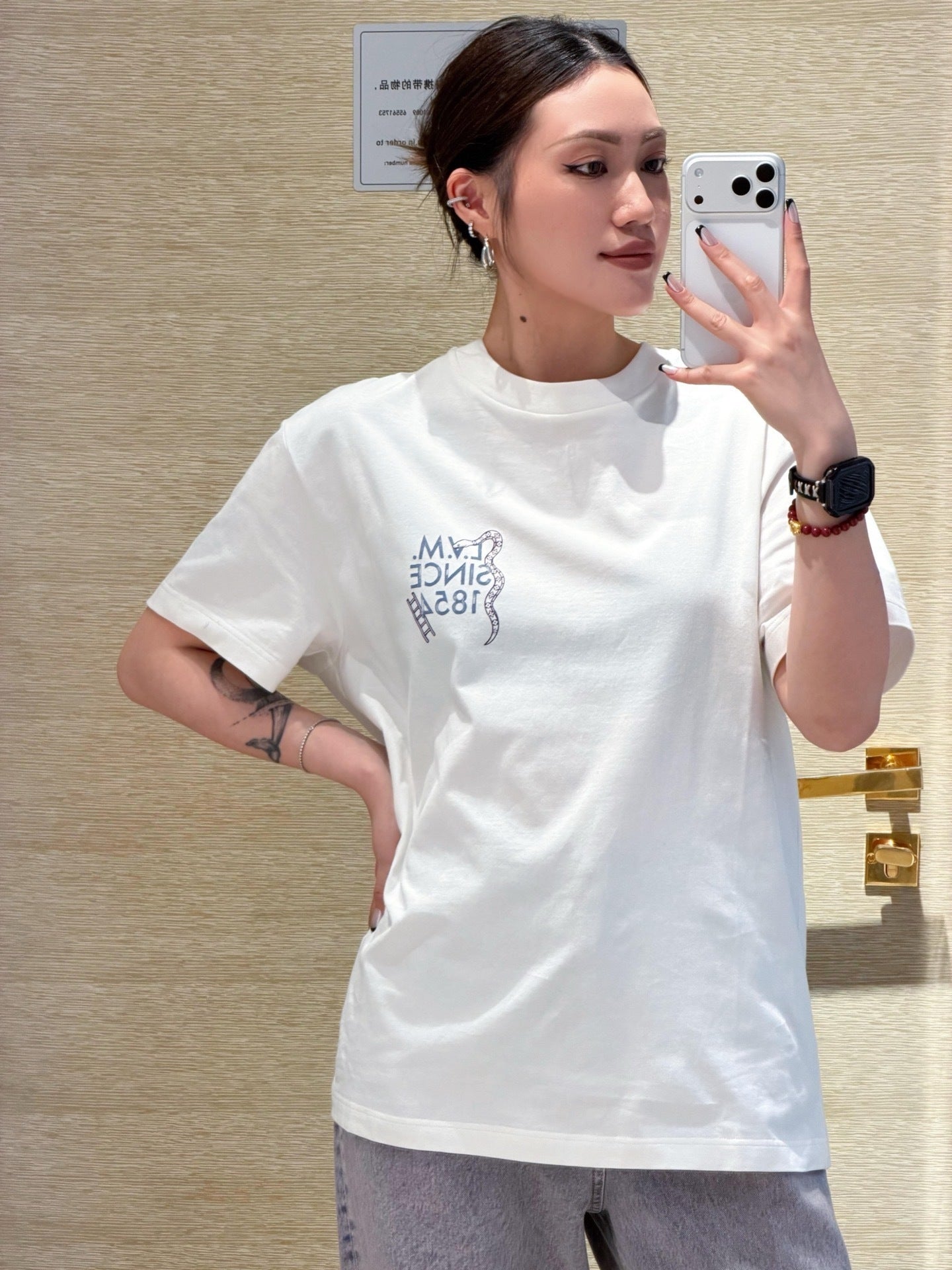 Louis Vuitton 26SS Crew Neck Pullover T-Shirt with Plastisol Print