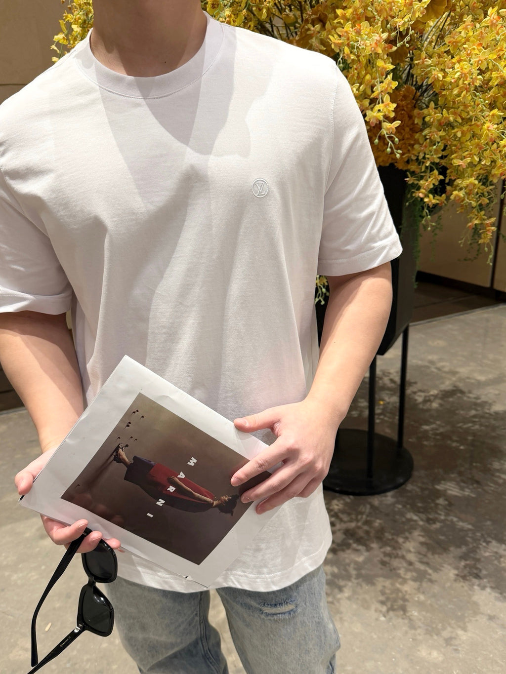 Louis Vuitton Classic Logo Pure Cotton Short-Sleeve T-Shirt