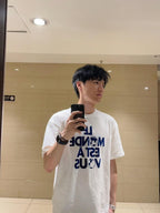Louis Vuitton Flocked Print Crew Neck Short-Sleeve T-Shirt