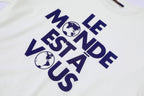 Louis Vuitton Flocked Print Crew Neck Short-Sleeve T-Shirt