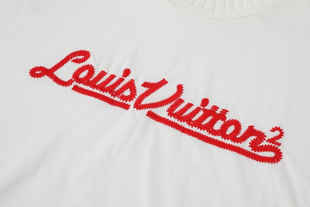 Louis Vuitton Classic Letter Embroidery Crew Neck Short-Sleeve T-Shirt