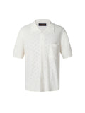 Louis Vuitton SS Logo Pattern Hollow-Out Short-Sleeve Shirt