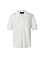 Louis Vuitton SS Logo Pattern Hollow-Out Short-Sleeve Shirt