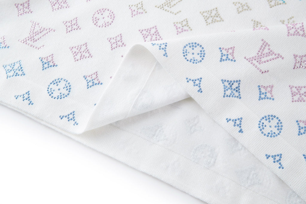 Louis Vuitton Rhinestone Knit Short-Sleeve T-Shirt