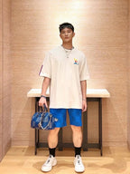 Louis Vuitton Embroidered Crew Neck Casual Short-Sleeve T-Shirt