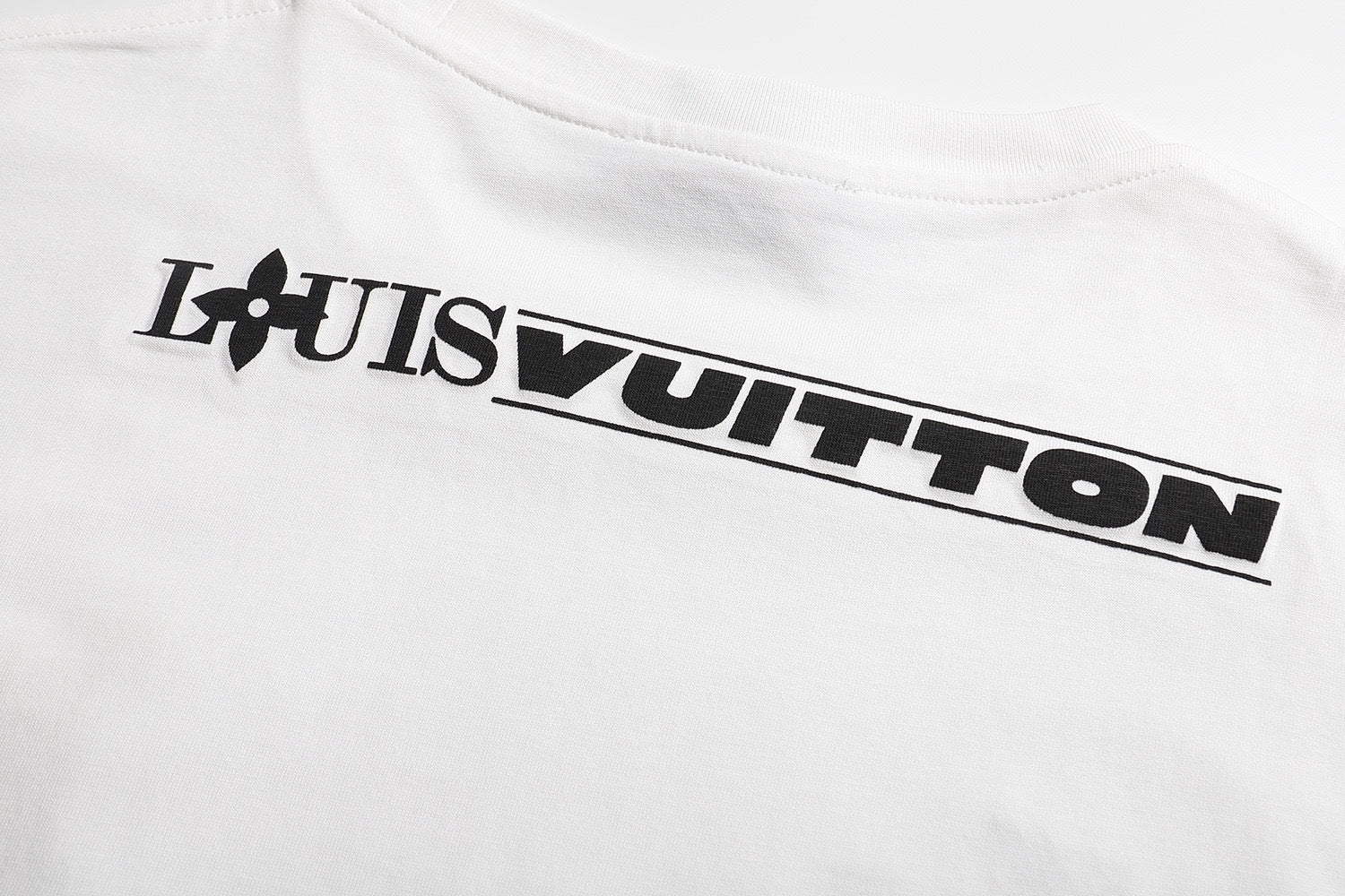 Louis Vuitton Embroidered Crew Neck Casual Short-Sleeve T-Shirt