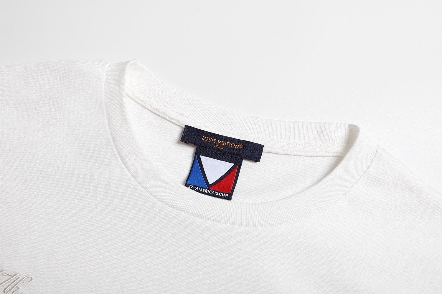 Louis Vuitton Embroidered Crew Neck Casual Short-Sleeve T-Shirt