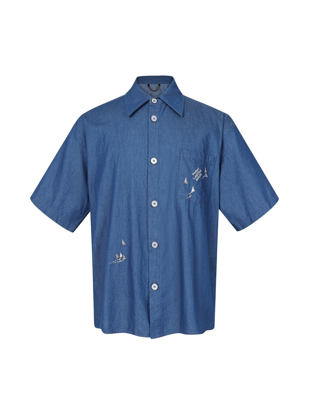 Louis Vuitton 25SS Embroidered Young Denim Short-Sleeve Shirt