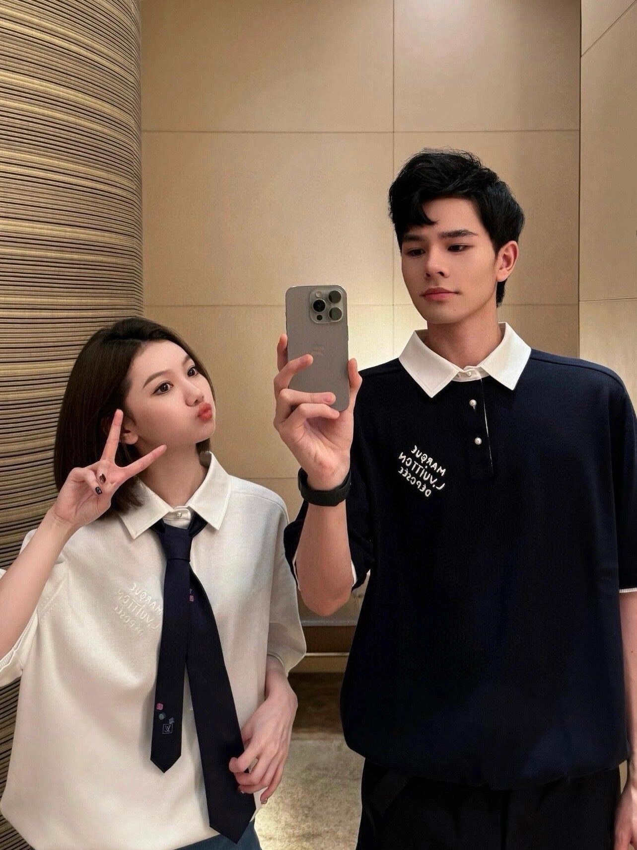 Louis Vuitton Button-Up Pullover Short-Sleeve Polo Shirt