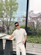 Louis Vuitton 25SS Cotton Jacquard Crew Neck Short-Sleeve T-Shirt