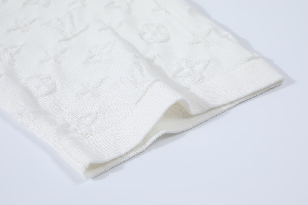 Louis Vuitton 25SS Cotton Jacquard Crew Neck Short-Sleeve T-Shirt