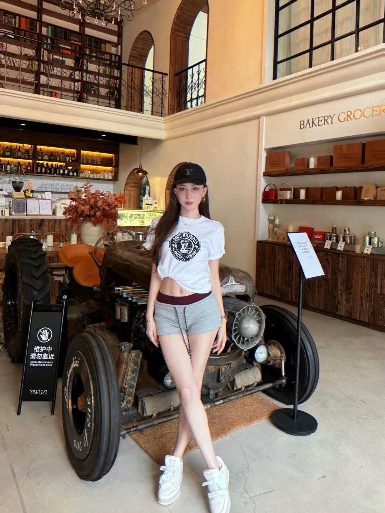 Louis Vuitton 25SS Stamped Cotton Knit Crew Neck Short-Sleeve T-Shirt