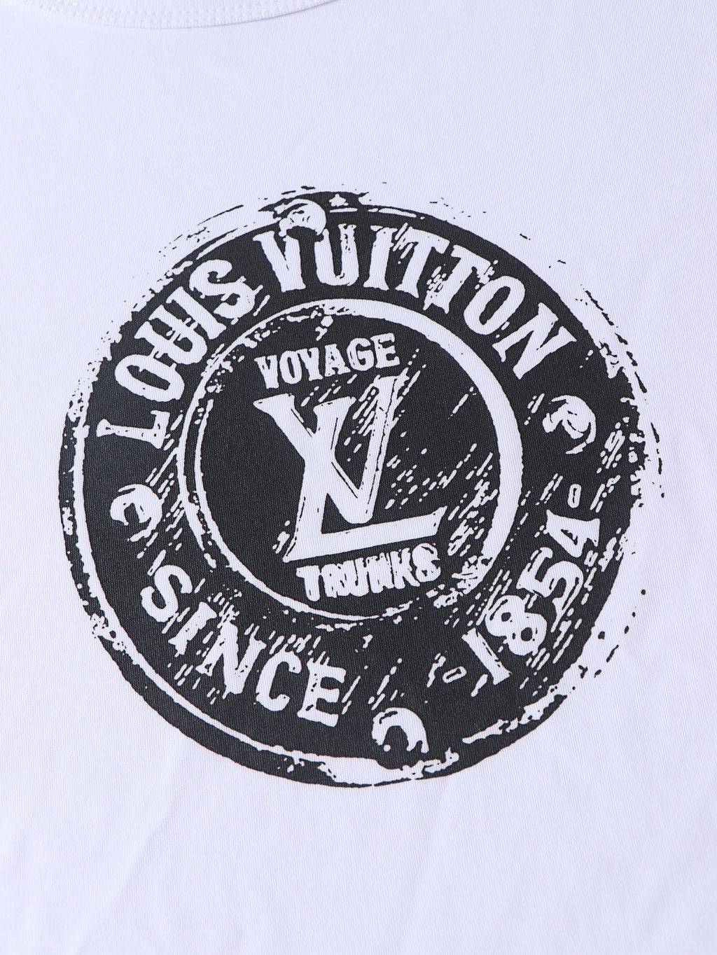Louis Vuitton 25SS Stamped Cotton Knit Crew Neck Short-Sleeve T-Shirt
